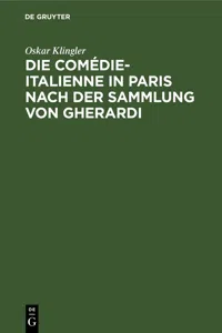 Die Comédie-Italienne in Paris nach der Sammlung von Gherardi_cover