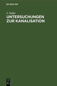 Untersuchungen zur Kanalisation_cover