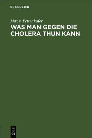 [PDF] Was man gegen die Cholera thun kann de Max v. Pettenkofer libro ...