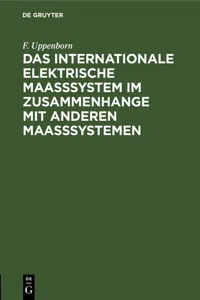 Das internationale elektrische Maasssystem im Zusammenhange mit anderen Maasssystemen_cover