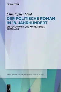 Der politische Roman im 18. Jahrhundert_cover