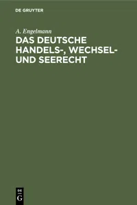 Das deutsche Handels-, Wechsel- und Seerecht_cover