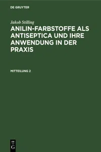 Jakob Stilling: Anilin-Farbstoffe als Antiseptica und ihre Anwendung in der Praxis. Mitteilung 2_cover