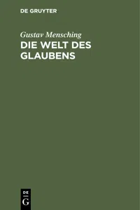 Die Welt des Glaubens_cover