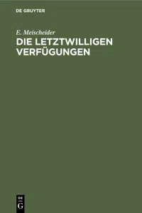 Die letztwilligen Verfügungen_cover