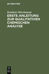 Erste Anleitung zur qualitativen chemischen Analyse_cover