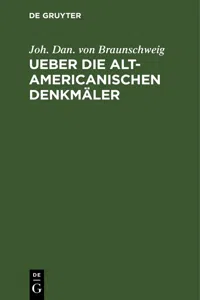 Ueber die alt-americanischen Denkmäler_cover