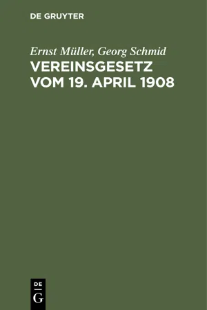 Vereinsgesetz vom 19. April 1908