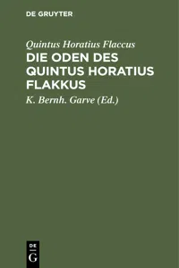 Die Oden des Quintus Horatius Flakkus_cover