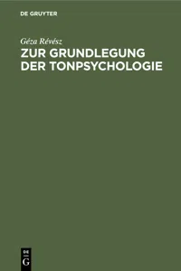 Zur Grundlegung der Tonpsychologie_cover