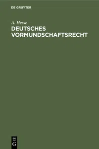 Deutsches Vormundschaftsrecht_cover