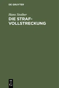 Die Strafvollstreckung_cover