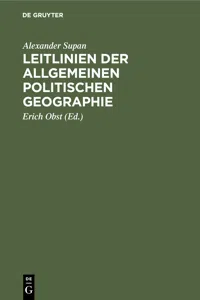 Leitlinien der allgemeinen politischen Geographie_cover