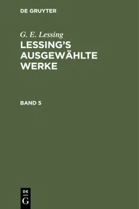 G. E. Lessing: Lessing's ausgewählte Werke. Band 5_cover