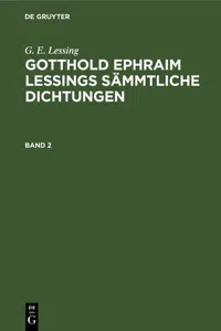 G. E. Lessing: Gotthold Ephraim Lessings Sämmtliche Dichtungen. Band 2_cover