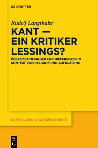 Kant – ein Kritiker Lessings?_cover