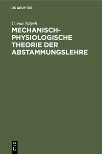 Mechanisch-physiologische Theorie der Abstammungslehre_cover