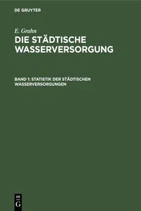 Statistik der städtischen Wasserversorgungen_cover