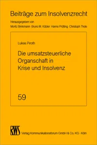 Die umsatzsteuerliche Organschaft in Krise und Insolvenz_cover