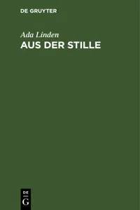 Aus der Stille_cover