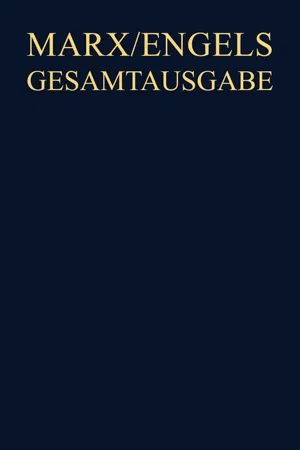 Karl Marx / Friedrich Engels: Exzerpte und Notizen, September 1849 bis Februar 1851