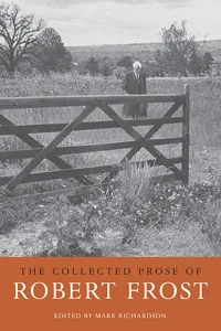 The Collected Prose of Robert Frost_cover