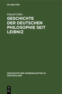 Geschichte der deutschen Philosophie seit Leibniz_cover