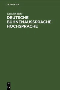 Deutsche Bühnenaussprache. Hochsprache_cover