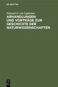 Abhandlungen und Vorträge zur Geschichte der Naturwissenschaften_cover