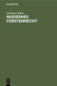 Modernes Fürstenrecht_cover