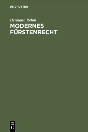 Modernes Fürstenrecht