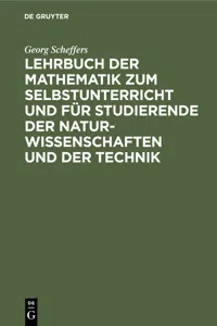 Lehrbuch der Mathematik zum Selbstunterricht und für Studierende der Naturwissenschaften und der Technik_cover