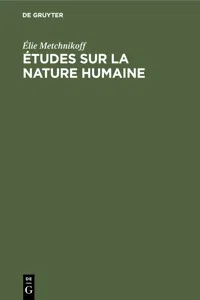 Études sur la nature humaine_cover