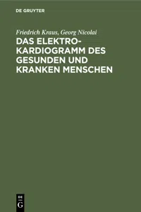 Das Elektrokardiogramm des gesunden und kranken Menschen_cover