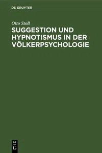 Suggestion und Hypnotismus in der Völkerpsychologie_cover