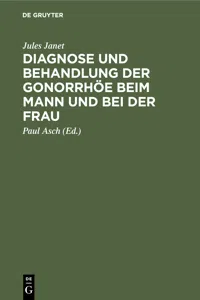 Diagnose und Behandlung der Gonorrhöe beim Mann und bei der Frau_cover