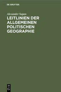 Leitlinien der allgemeinen politischen Geographie_cover