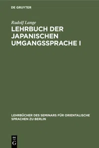 Lehrbuch der japanischen Umgangssprache I_cover