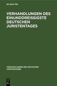 Verhandlungen des Einunddreißigste Deutschen Juristentages – Gutachten_cover