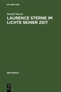 Laurence Sterne im Lichte seiner Zeit_cover