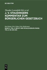 Recht der Schuldverhältnisse. Teil 2: §§ 433–610_cover