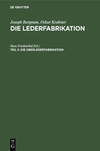 Die Oberlederfabrikation_cover