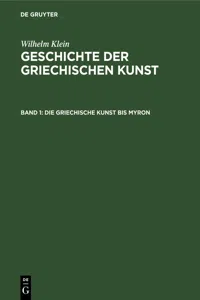 Die Griechische Kunst bis Myron_cover