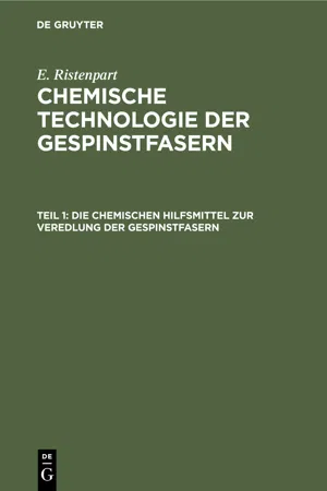 Die chemischen Hilfsmittel zur Veredlung der Gespinstfasern