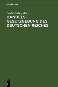 Handelsgesetzgebung des Deutschen Reiches_cover