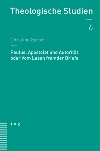 Paulus, Apostolat und Autorität oder Vom Lesen fremder Briefe_cover