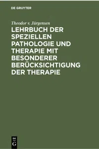 Lehrbuch der speziellen Pathologie und Therapie mit besonderer Berücksichtigung der Therapie_cover