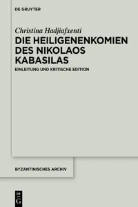 Die Heiligenenkomien des Nikolaos Kabasilas_cover