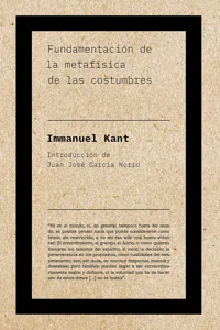 Fundamentación de la metafísica de las costumbres_cover