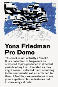 Yona Friedman / Pro Domo_cover